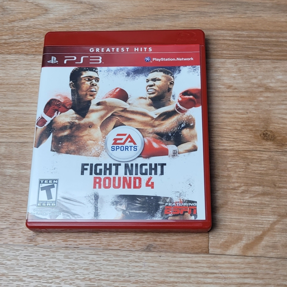Sony PS3 Fight Night Round 4 - Red & White Cover